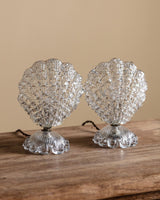 Pair of Murano Glass Shell Table Lamps by Barovier e Toso, Italy, 1950's - Lone Fox