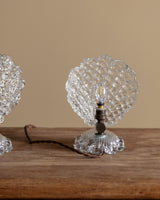 Pair of Murano Glass Shell Table Lamps by Barovier e Toso, Italy, 1950's - Lone Fox