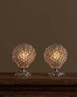 Pair of Murano Glass Shell Table Lamps by Barovier e Toso, Italy, 1950's - Lone Fox