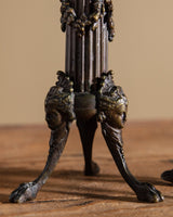Pair of Neoclassical Bronze Candle Holders, France, Early 20th Century - Lone Fox