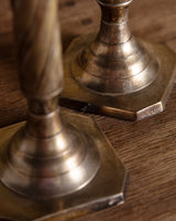 Pair of Oxidized Silver Twisted Taper Holders - Lone Fox