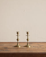 Pair of Petite Brass Taper Holders, France, 1960's - Lone Fox