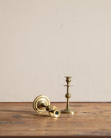 Pair of Petite Brass Taper Holders, France, 1960's - Lone Fox