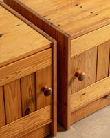 Pair of Pine Box Nightstands, Sweden, 1970's - Lone Fox