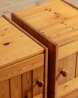 Pair of Pine Box Nightstands, Sweden, 1970's - Lone Fox