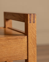 Pair of Scandinavian Oak Side Tables with Diamond Inlay, 1960s - Lone Fox
