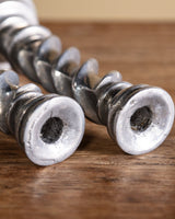 Pair of Silver Swirl Metal Candlesticks, Europe, Mid-20th Century - Lone Fox