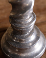 Pair of Silver Swirl Metal Candlesticks, Europe, Mid-20th Century - Lone Fox