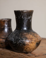 Pair of Studio Pottery Bud Vases w/ Frogs - Lone Fox