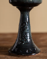 Pair of Studio Pottery Teal Goblets, USA, 1970's - Lone Fox