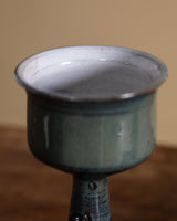 Pair of Studio Pottery Teal Goblets, USA, 1970's - Lone Fox