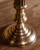 Pair of Tall Brass Pillar Column Candleholders, 1960s - Lone Fox