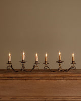 Pair of Tole Leaf Candelabra Table Lamps, France, 1900's - Lone Fox