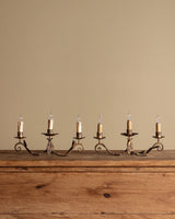 Pair of Tole Leaf Candelabra Table Lamps, France, 1900's - Lone Fox