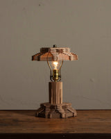 Pair of Tramp Art Popsicle Stick Lamps, 1970's - Lone Fox