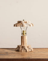 Pair of Tramp Art Popsicle Stick Lamps, 1970's - Lone Fox