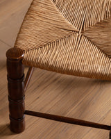 Pair of Turned Wood & Rush Stools, Italy, 1960s - Lone Fox