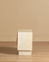 Pair of Walnut Burl and Parchment Nightstands, Italy, 1950's - Lone Fox
