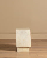 Pair of Walnut Burl and Parchment Nightstands, Italy, 1950's - Lone Fox
