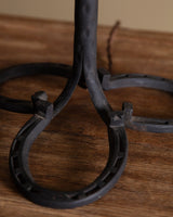 Pair of Wrought Iron Horseshoe Base Table Lamps, France, 1930s - Lone Fox