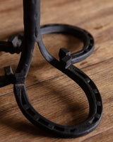 Pair of Wrought Iron Horseshoe Base Table Lamps, France, 1930s - Lone Fox