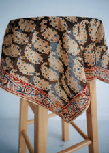 Papaya Patch Kalamkari Cotton Handkercheif - Lone Fox
