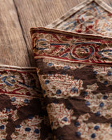 Papaya Patch Kalamkari Cotton Handkercheif / Napkin - Lone Fox