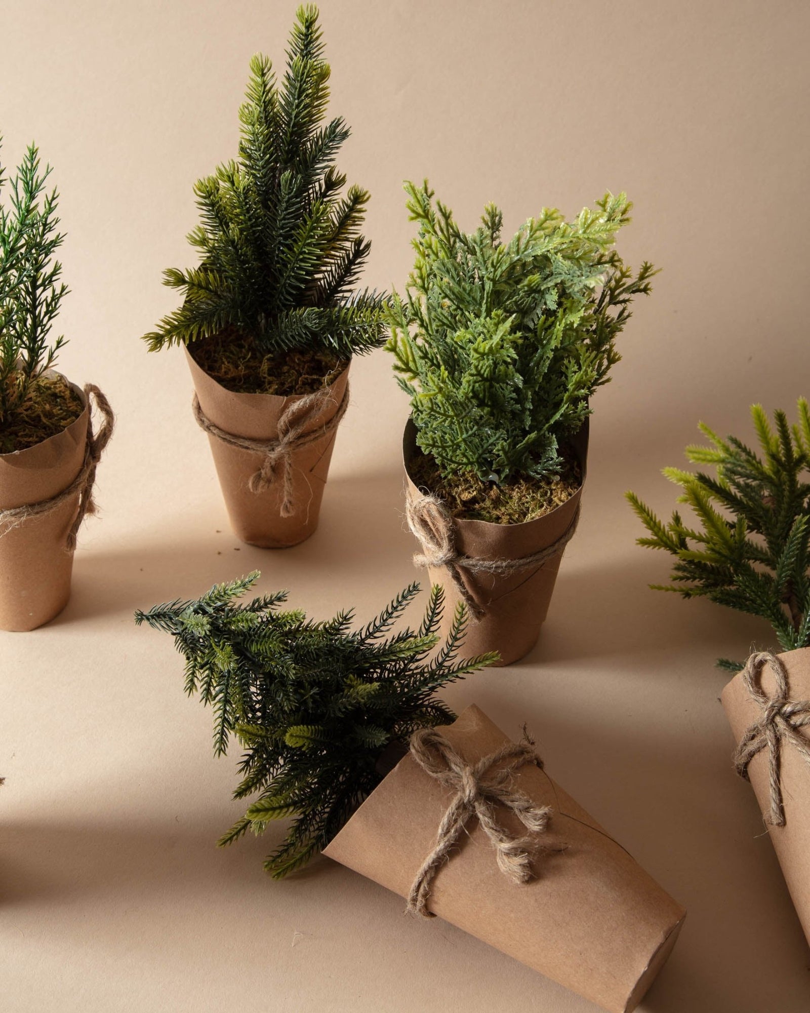 Paper Wrapped Holiday Faux Trees – Lone Fox
