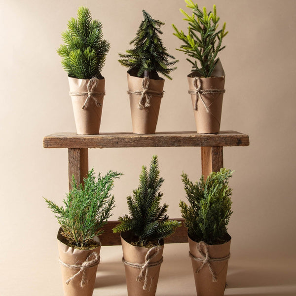 Paper Wrapped Holiday Faux Trees – Lone Fox