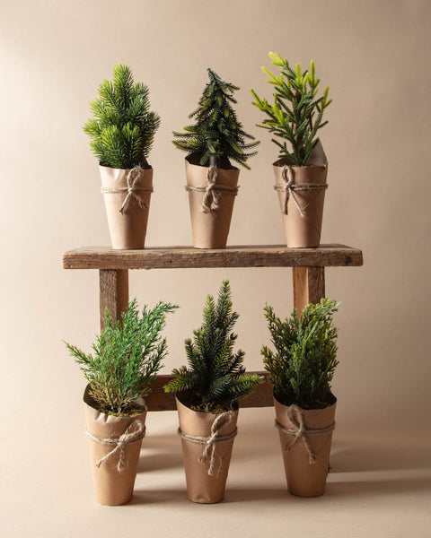 Paper Wrapped Holiday Faux Trees – Lone Fox