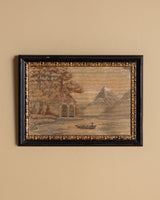 Pastoral Landscape Needlepoint Tapestry, European, Early 20th Century - Lone Fox