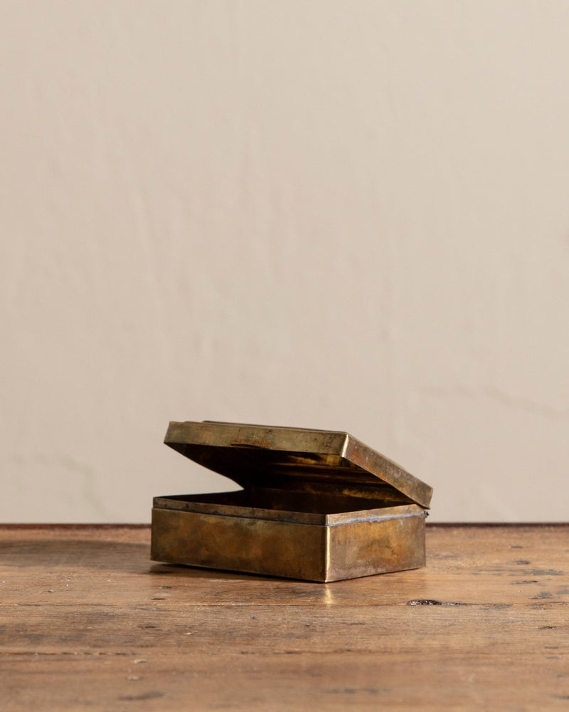 Patinated Brass Jewelry Box - Lone Fox