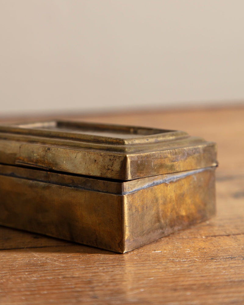 Patinated Brass Jewelry Box - Lone Fox