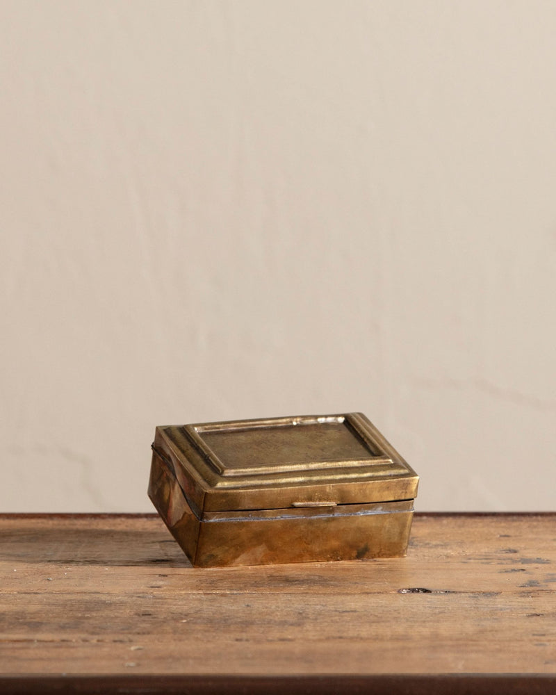Patinated Brass Jewelry Box - Lone Fox