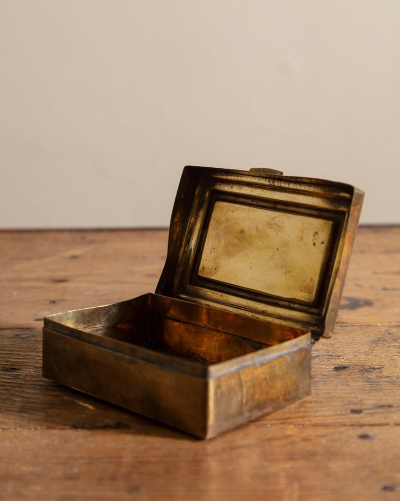 Patinated Brass Jewelry Box - Lone Fox