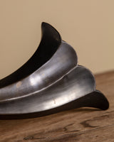 Patinated Brass Scalloped Horn Vase - Lone Fox