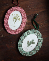Patterned Wallpaper Photo Frame Ornament - Lone Fox