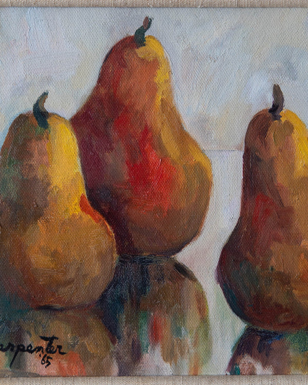 Pears Still Life Oil Painting by Carpenter, 1965 - Lone Fox