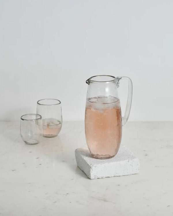 Pebbled Glass Pitcher - Lone Fox
