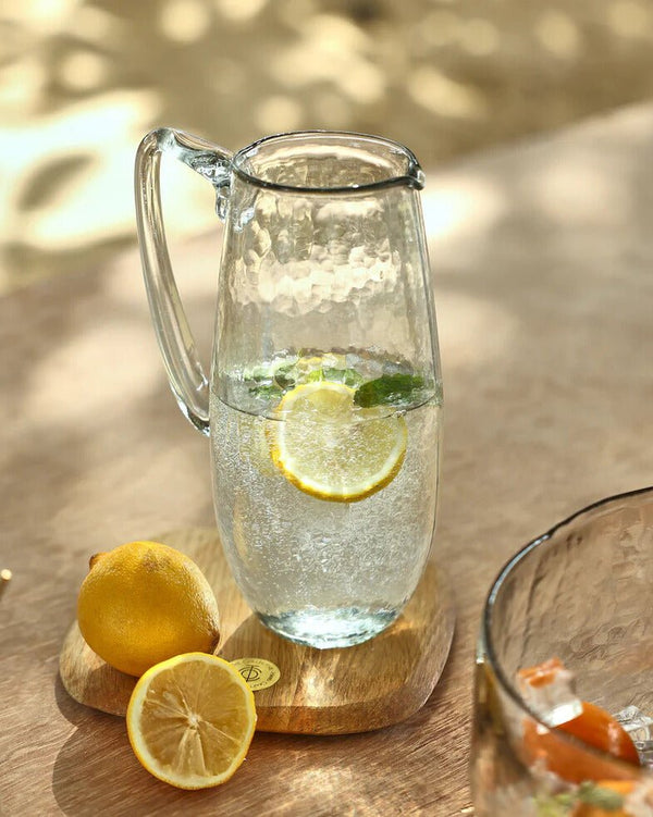 Pebbled Glass Pitcher - Lone Fox