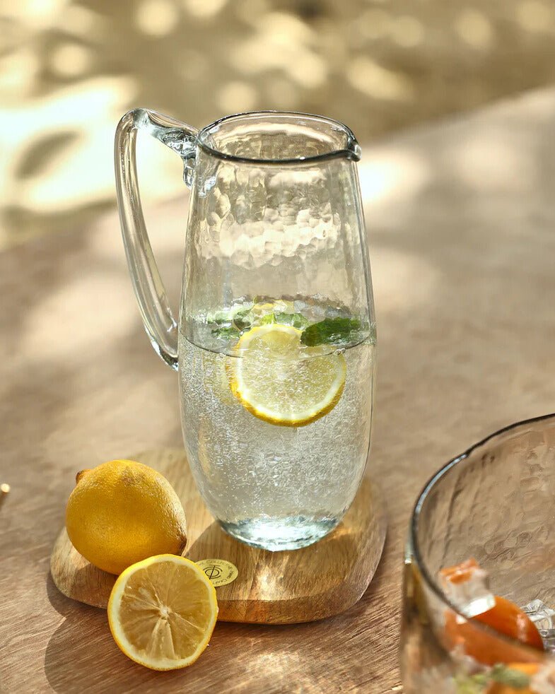 Pebbled Glass Pitcher - Lone Fox