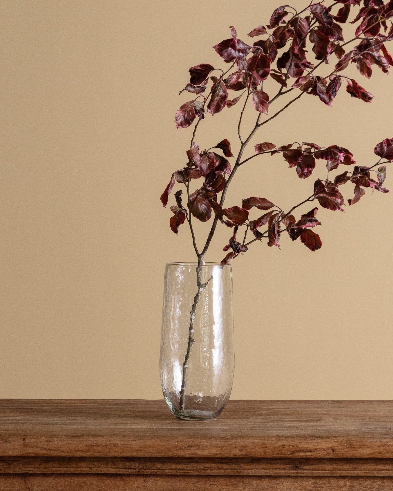 Pebbled Glass Tall Vase – Lone Fox