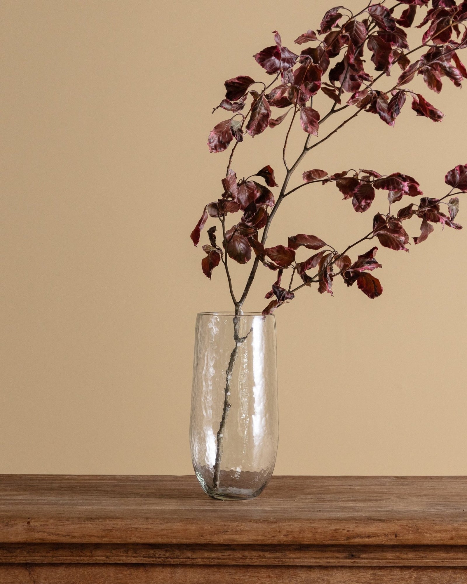 Pebbled Glass Tall Vase – Lone Fox