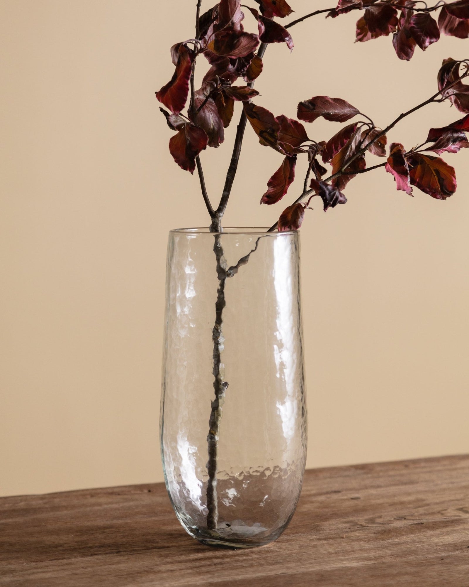 Pebbled Glass Tall Vase – Lone Fox