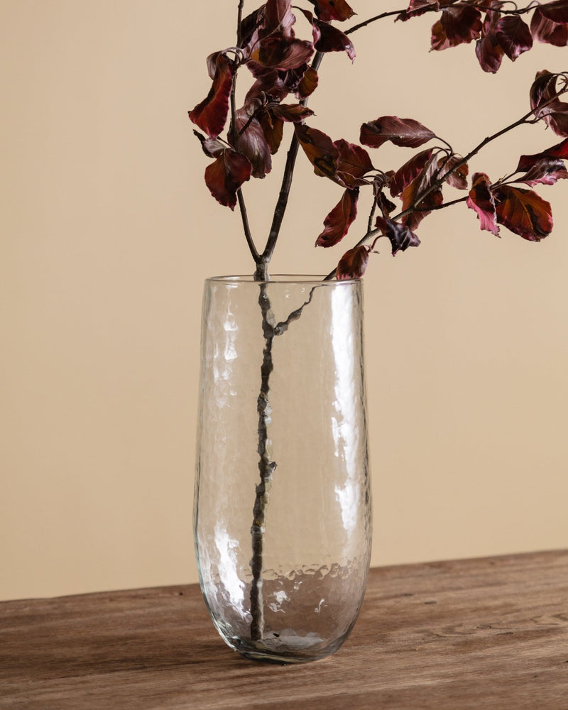 Pebbled Glass Tall Vase – Lone Fox