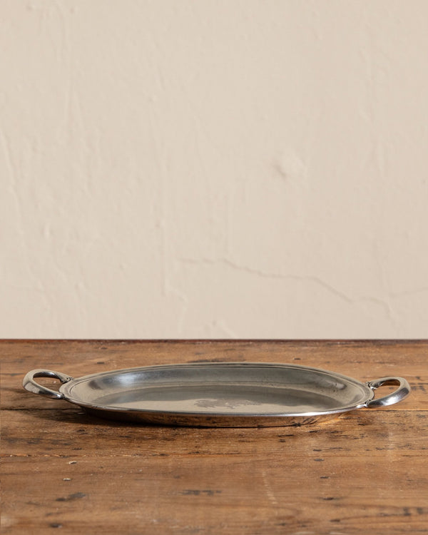 Peltro Small Pewter Tray with Handles - Lone Fox