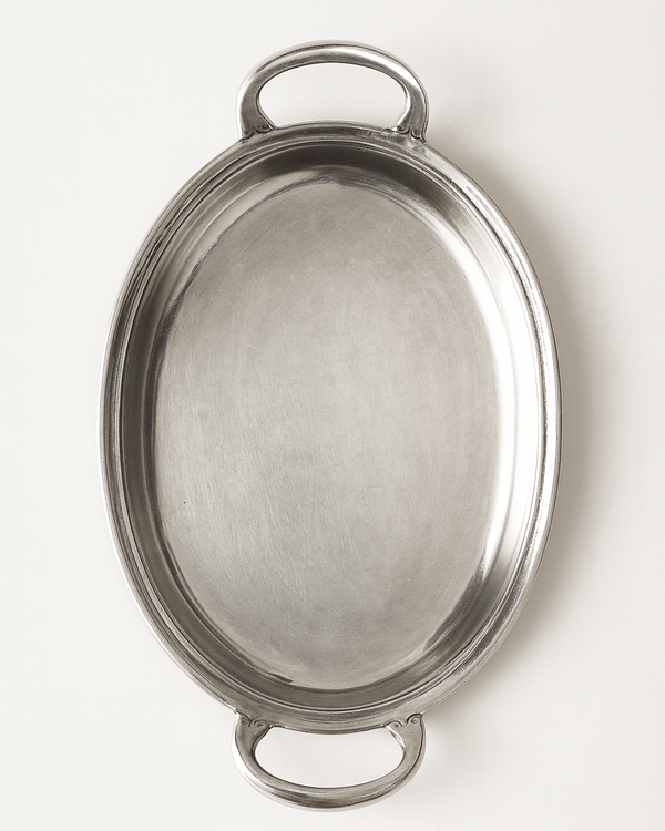 Peltro Small Pewter Tray with Handles - Lone Fox