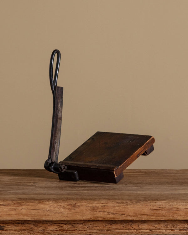 Petite Antique Wooden Paper Cutter - Lone Fox