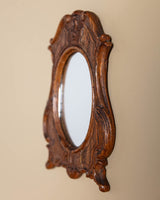 Petite Carved Wood Mirror, France, 1930's - Lone Fox