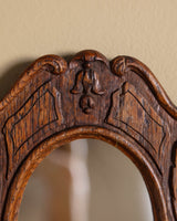 Petite Carved Wood Mirror, France, 1930's - Lone Fox